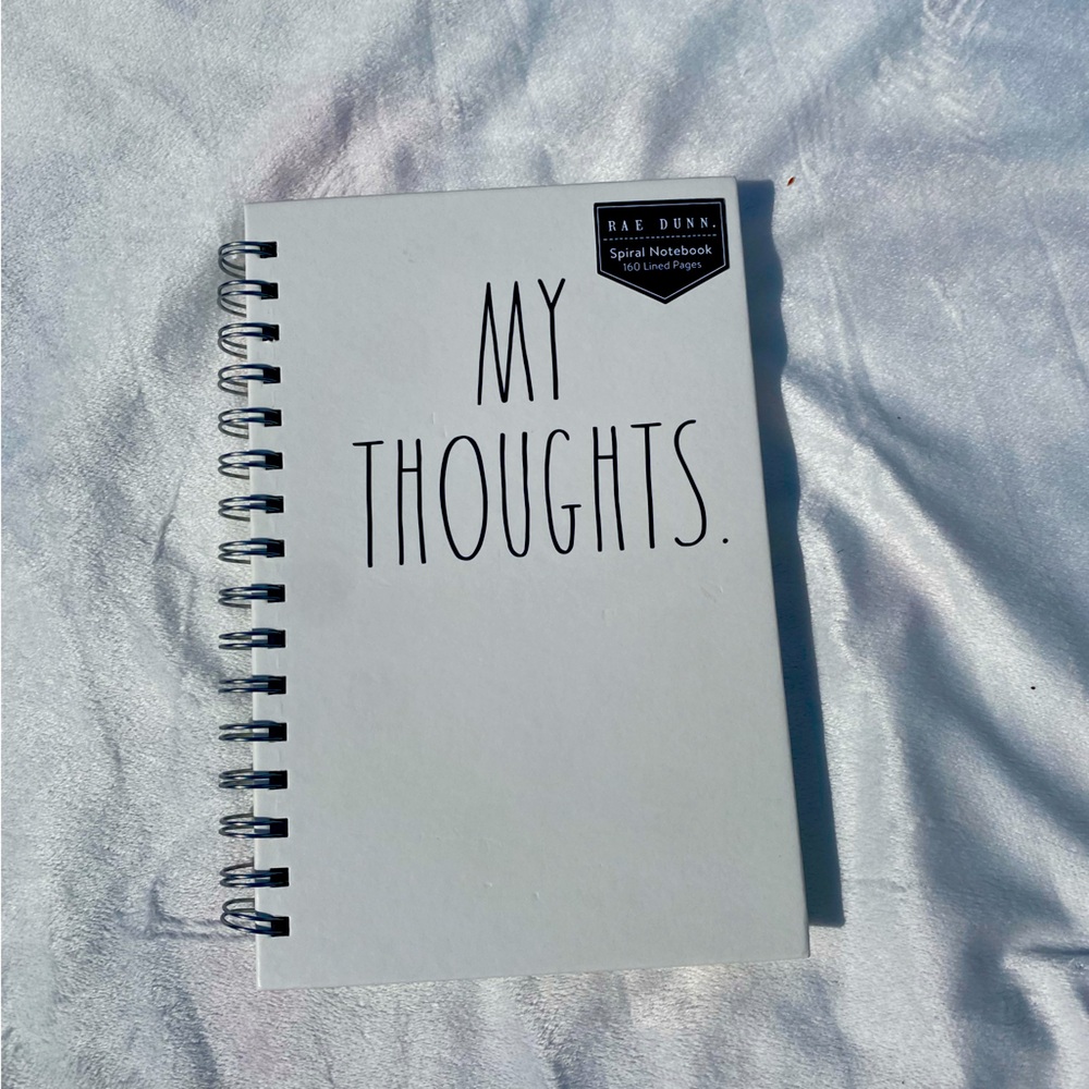 Rae Dunn White Spiral Notebook - My Thoughts